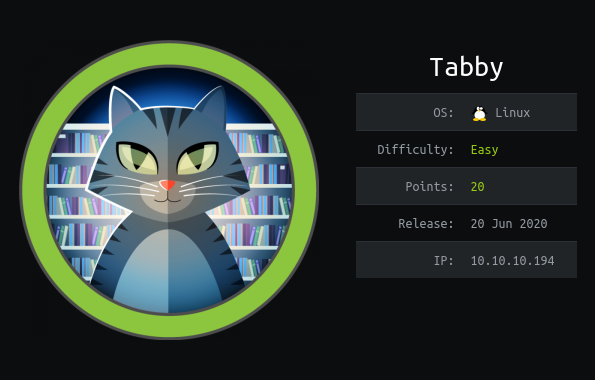 Tabby info card