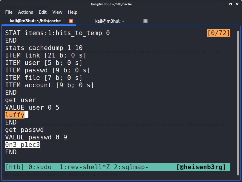 Memcached keys